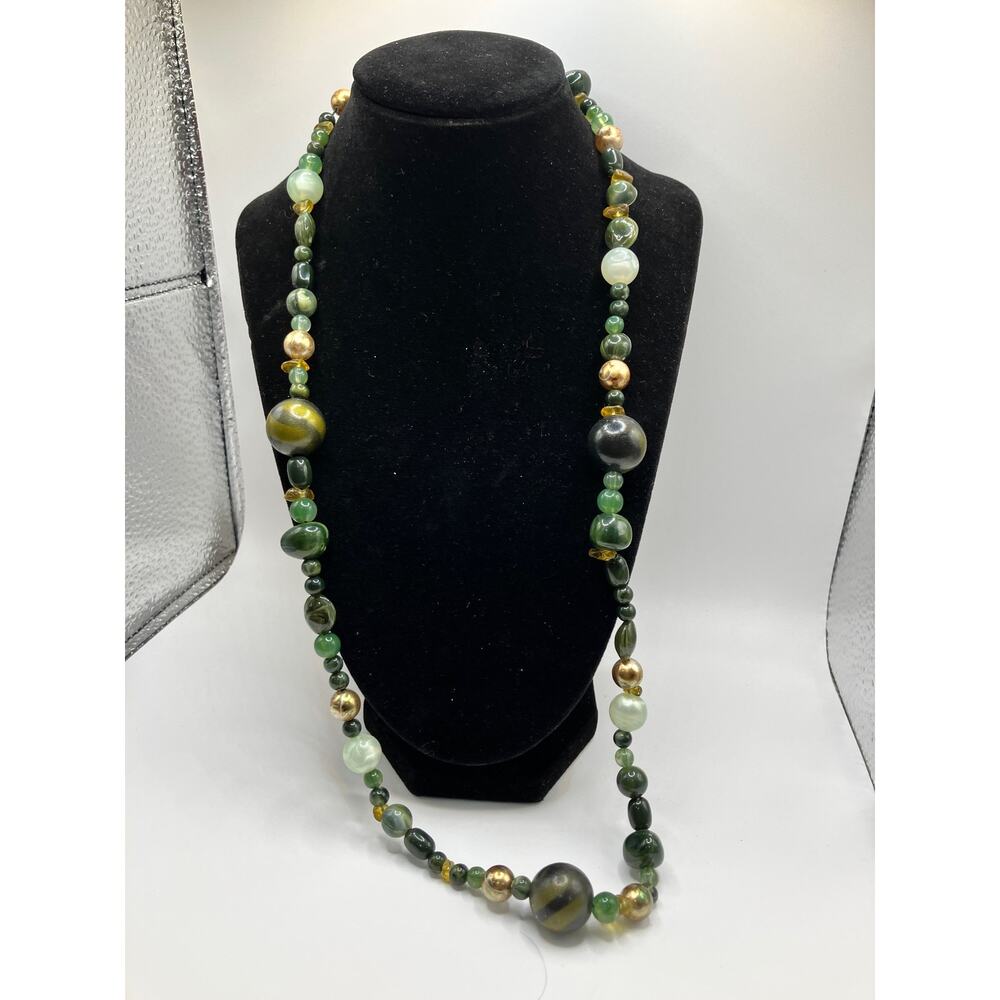 Marbled Multicolored Beaded Necklace! - image 3